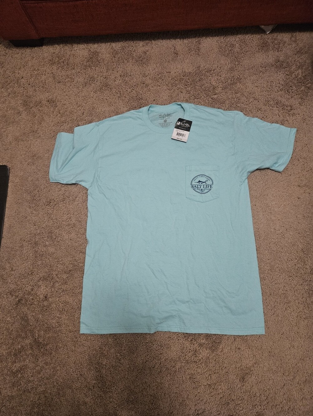 NWT Salt Life Men’s Pocket T-Shirt - Light Blue